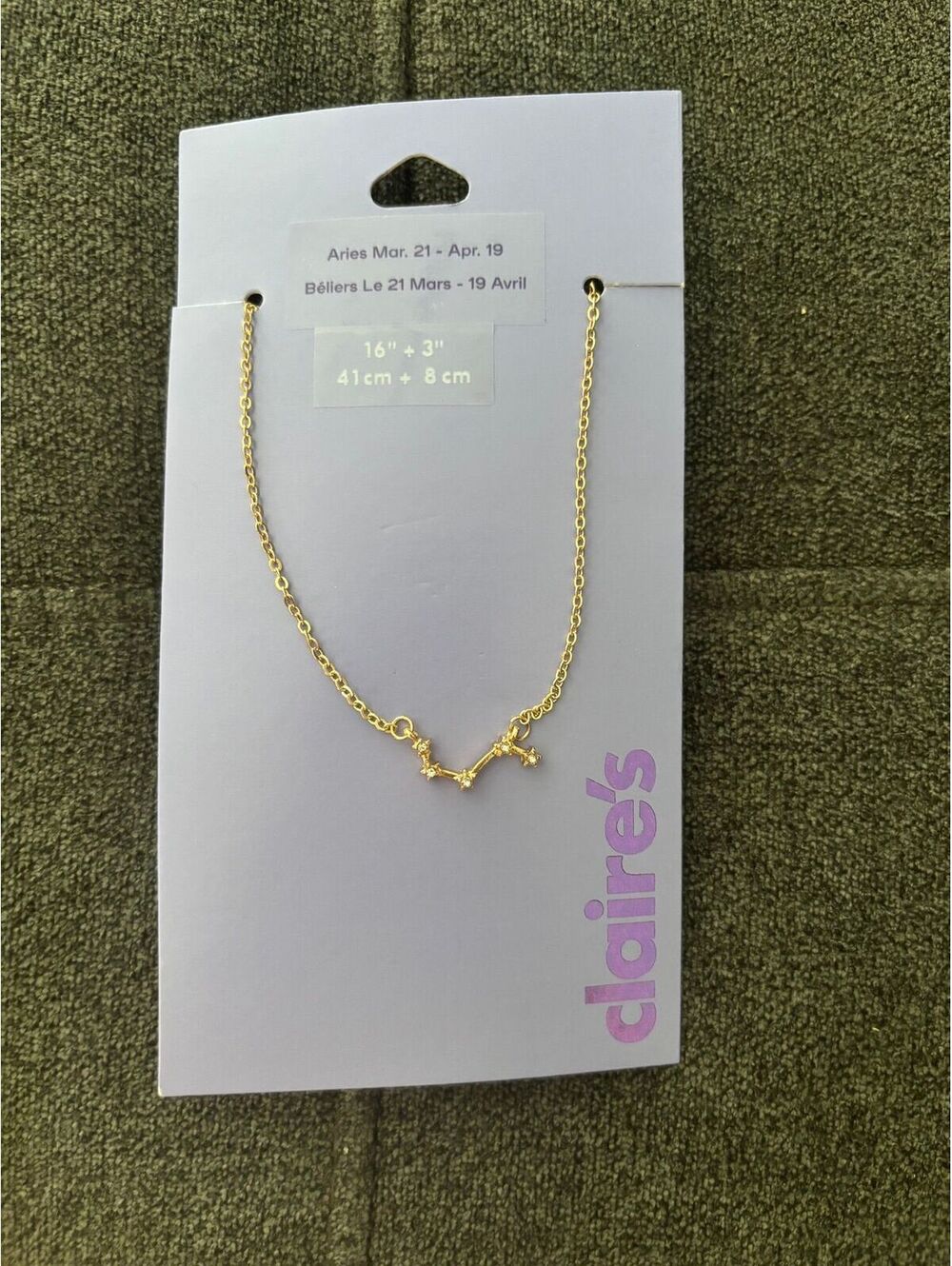 Claire's Aries Constellation Zodiac Pendant Necklace